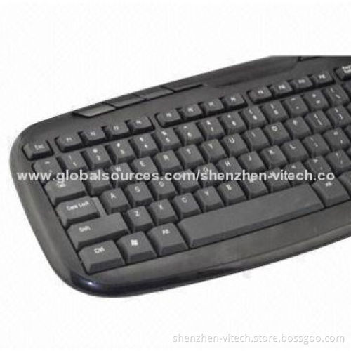 Wired Multimedia Keyboard with 114 Standard Keys and FCC/RoHS Mark